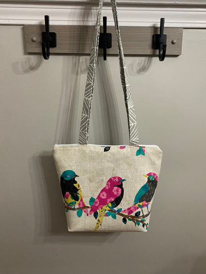 Colorful bird print purse