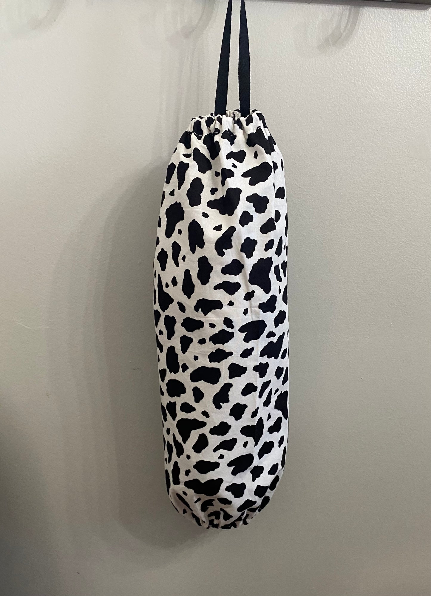 Cow print bag holder/organizer