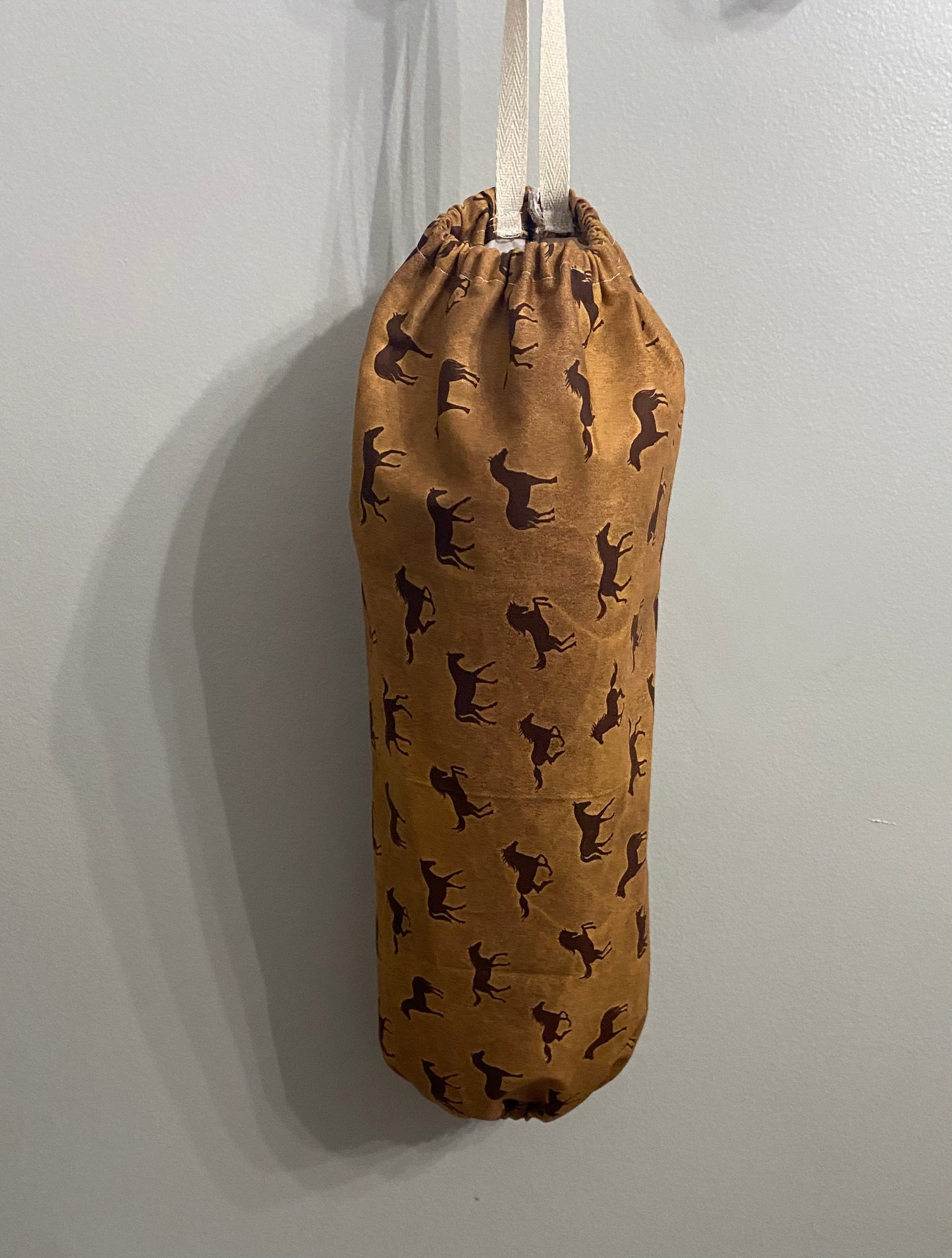 Horse  print bag holder/organizer