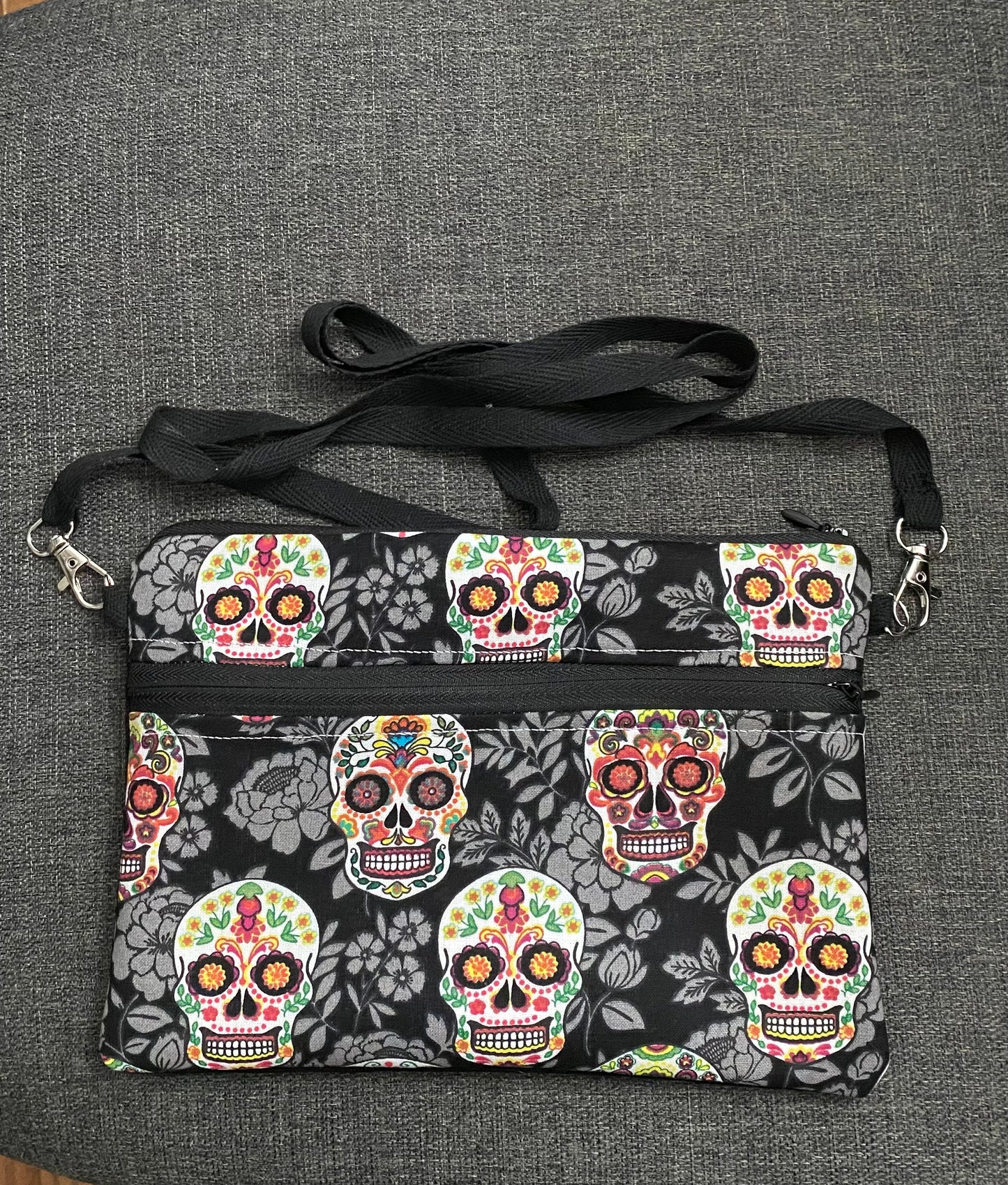 Sugar skulls crossbody purse