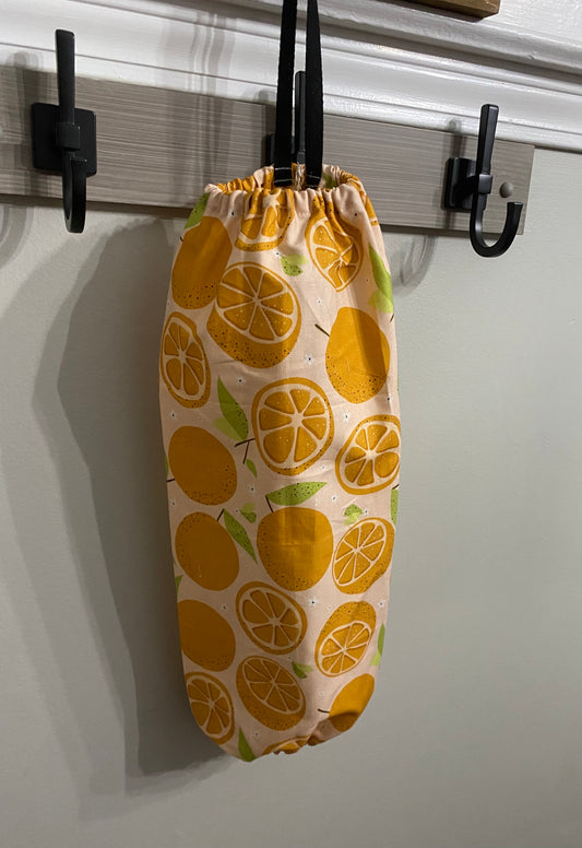 Oranges print bag holder/organizer