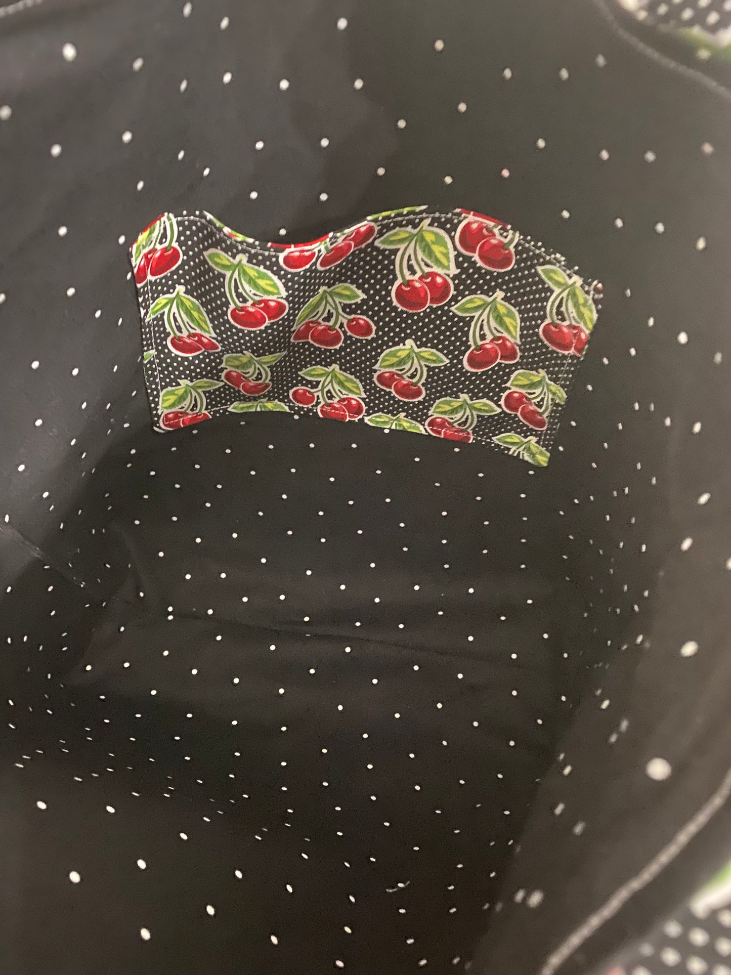 Cherry print tote bag