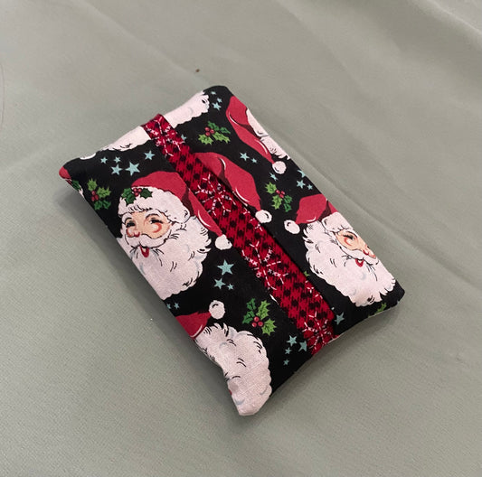 Santa print pocket tissue holder