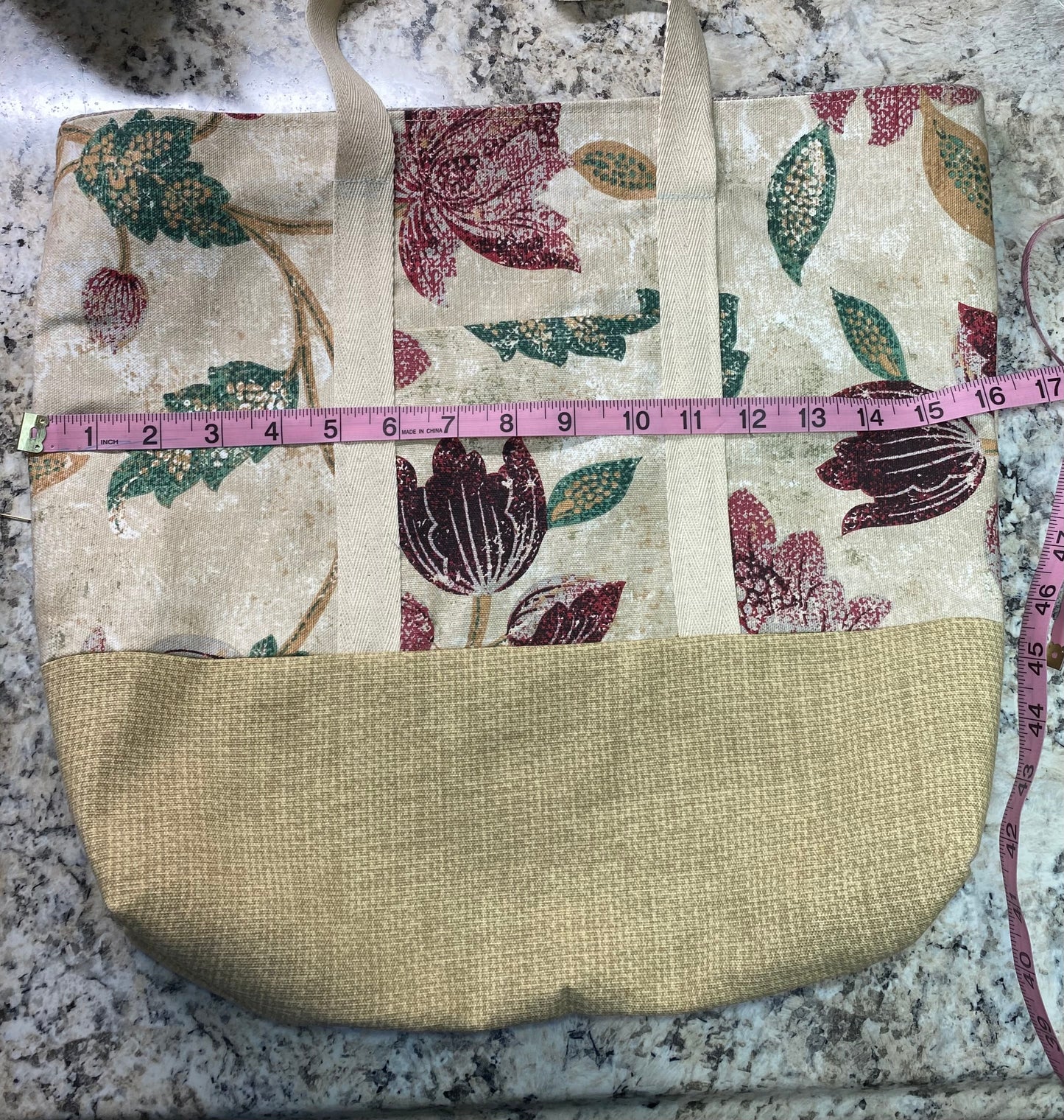 Floral tote bag