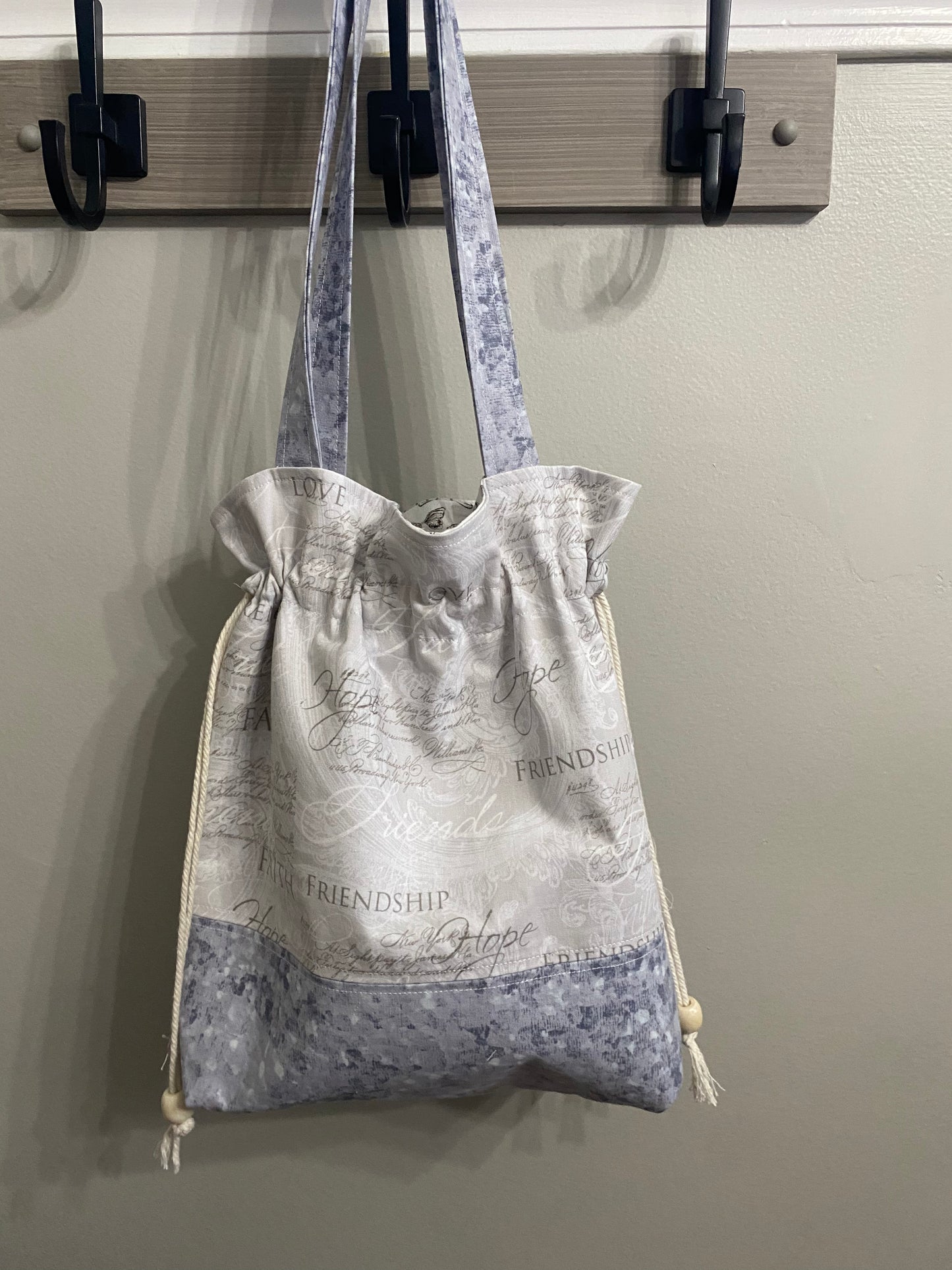 Faith drawstring purse